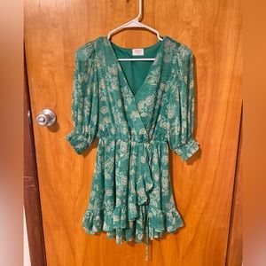Green Floral Dress